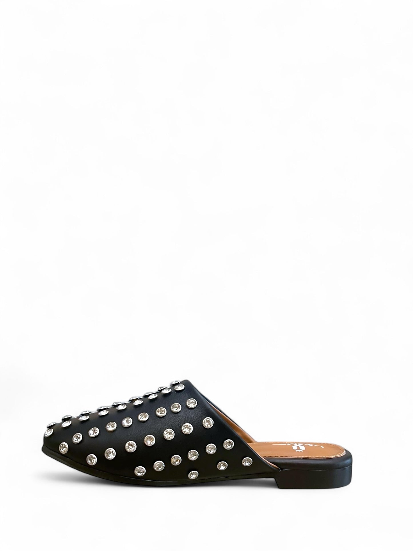 Ayla Crystal mules - Black