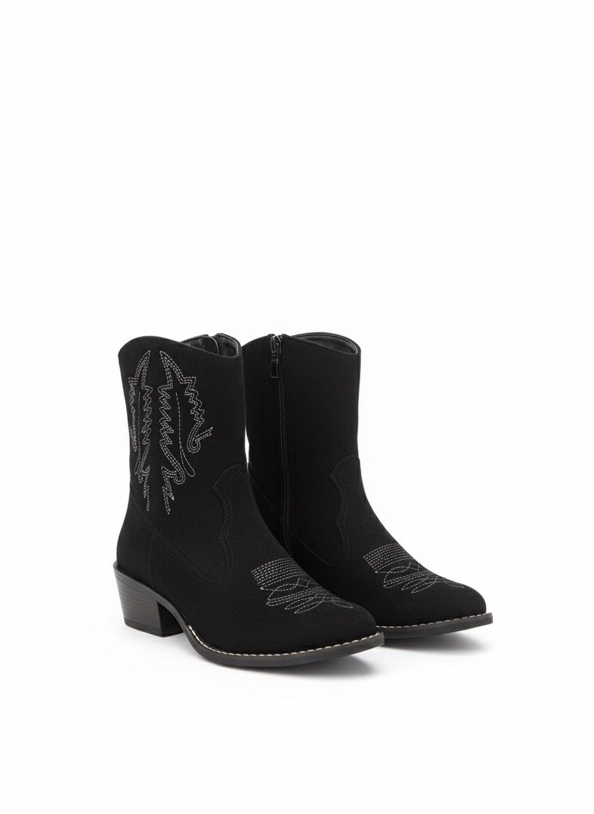 Cowboy Ankle Boot - Black