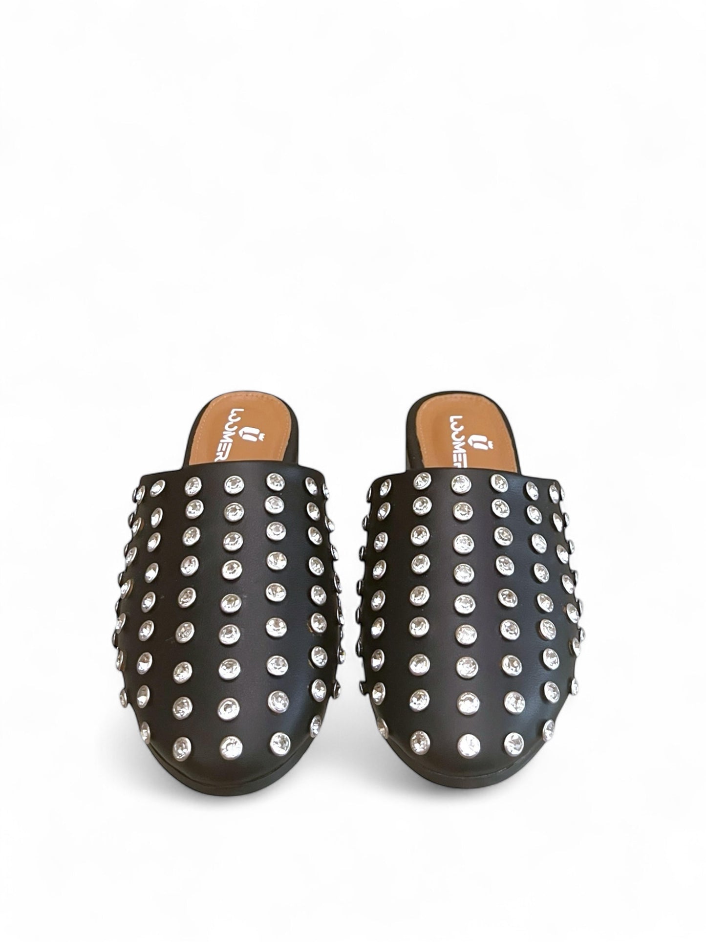 Ayla Crystal mules - Black