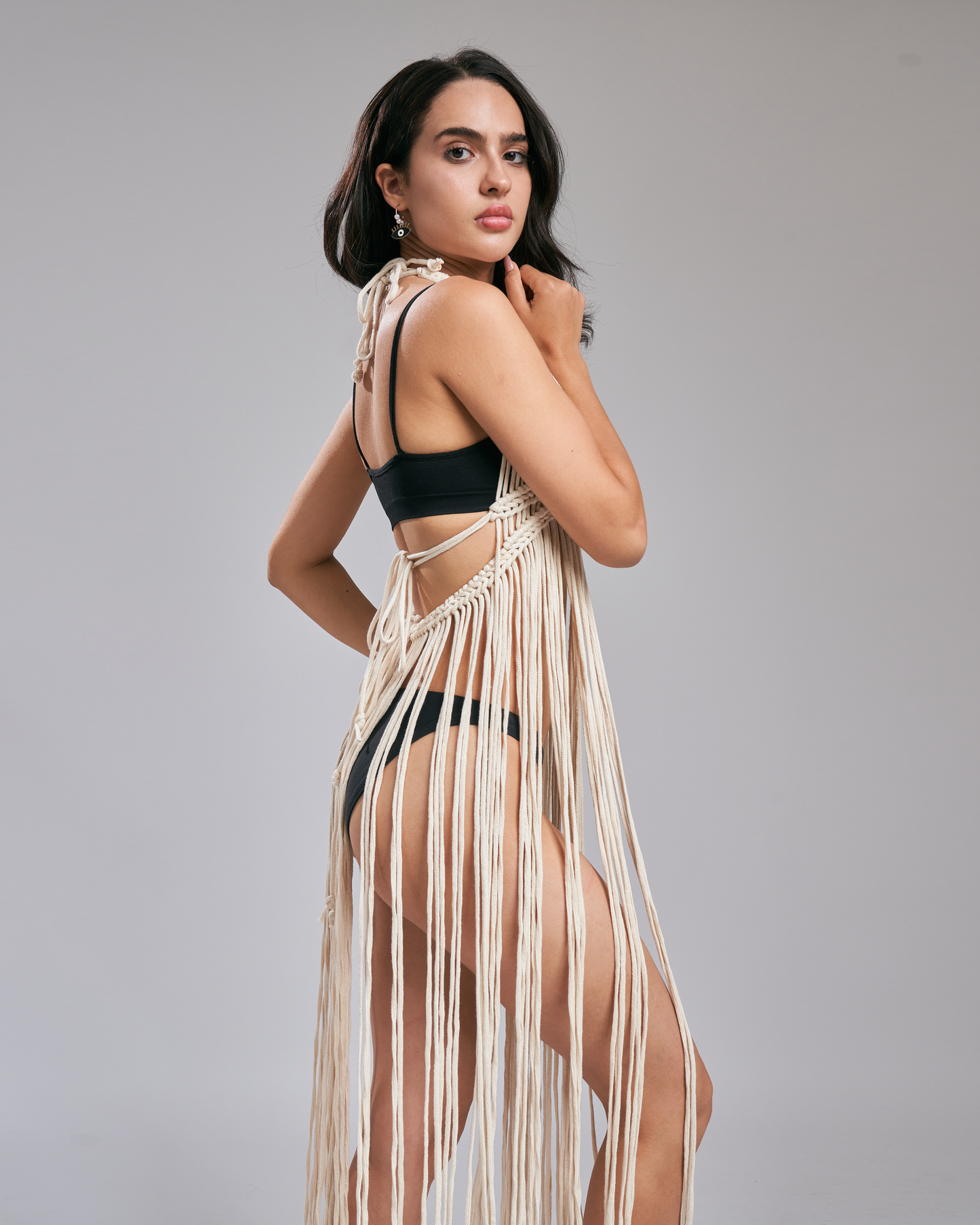 Boho bliss macrame dress - cream
