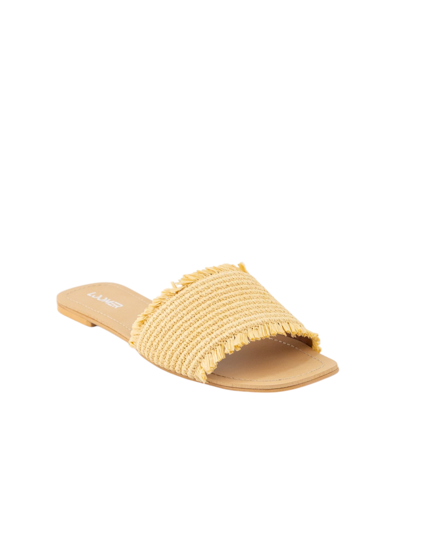 Raffia Slides - Beige