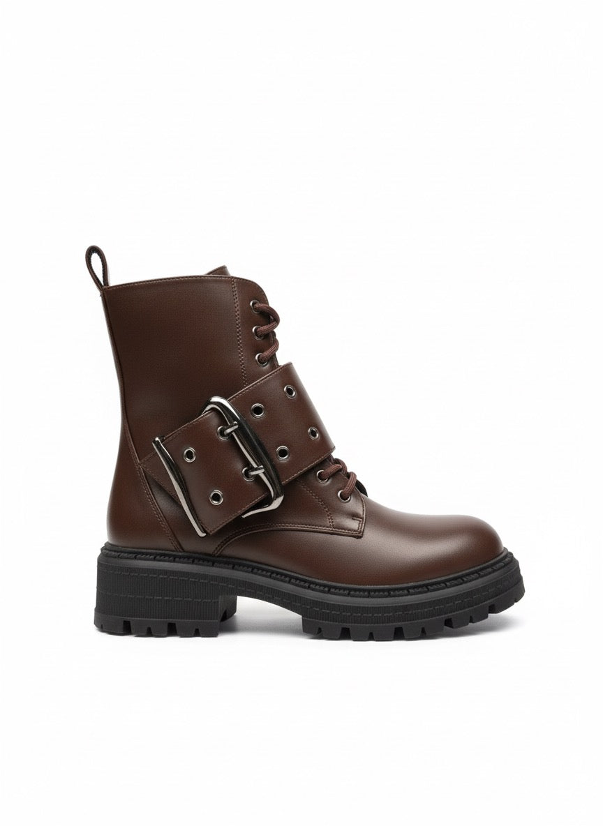 Ryder Combat Boots – Brown