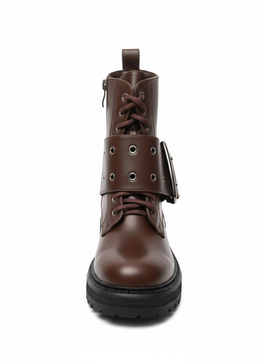 Ryder Combat Boots – Brown