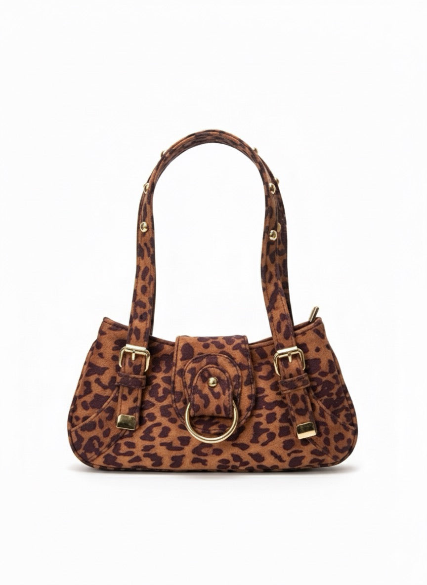 Aurelia Buckle Shoulder Bag – Leopard