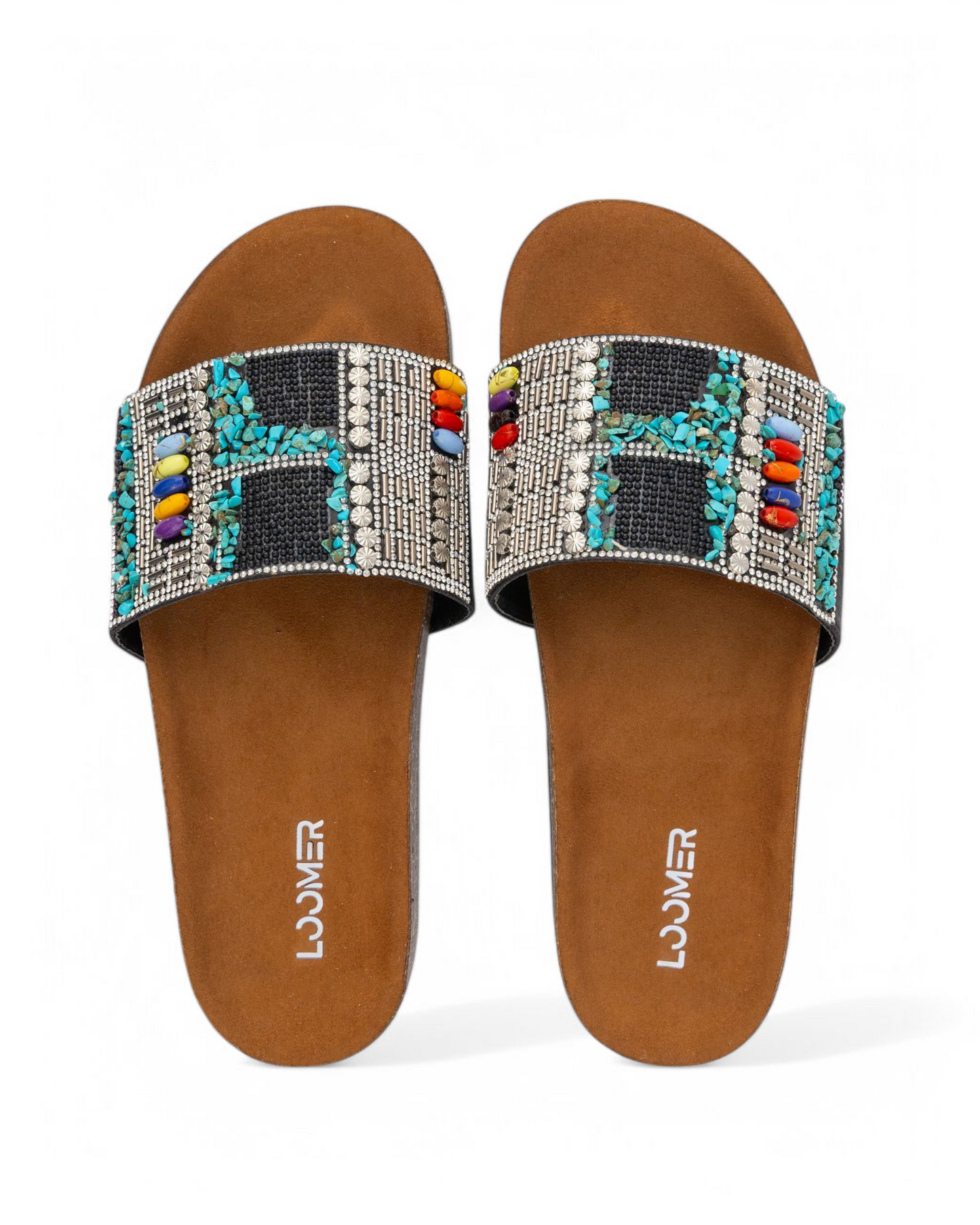 Beaded slides - Black