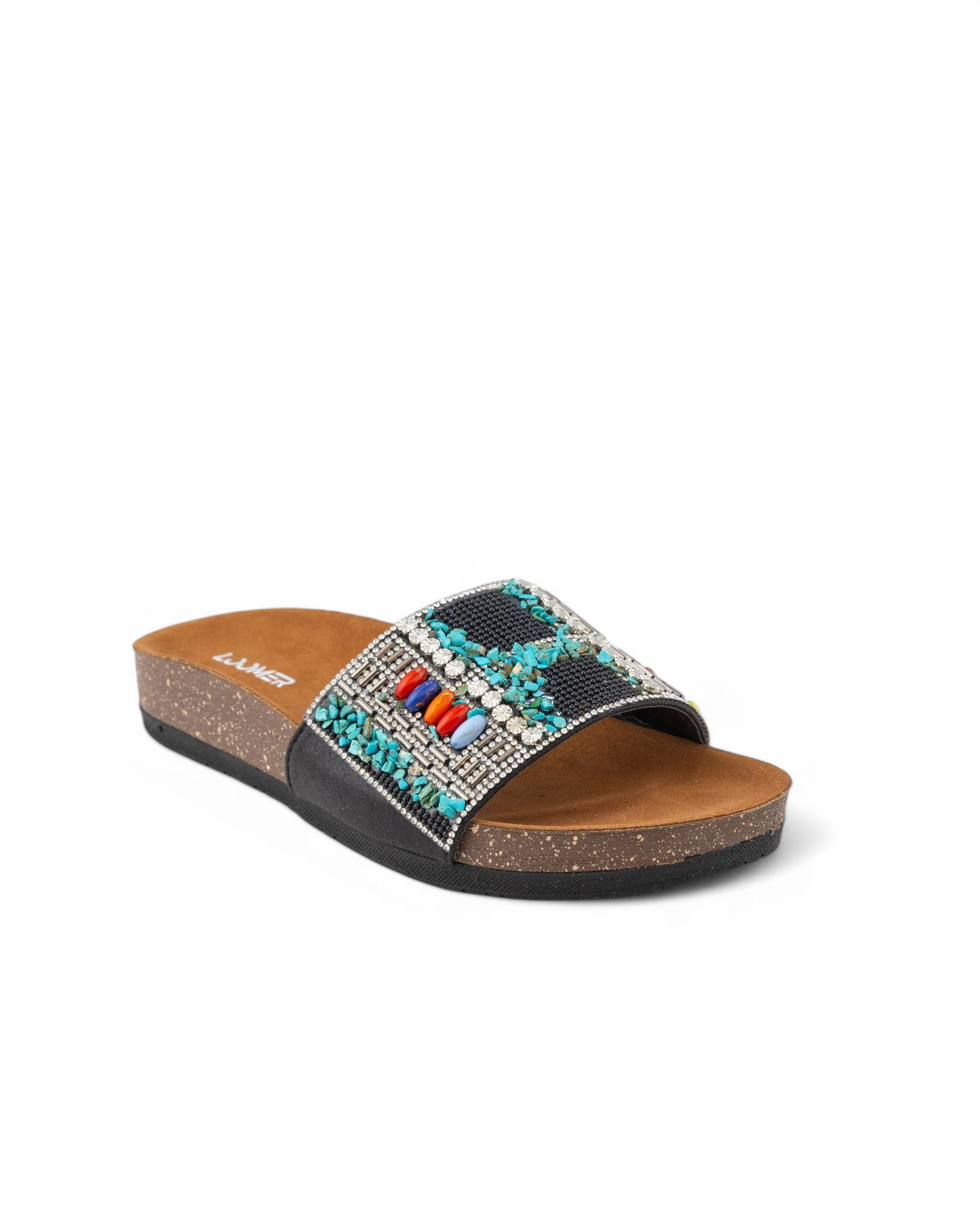 Beaded slides - Black
