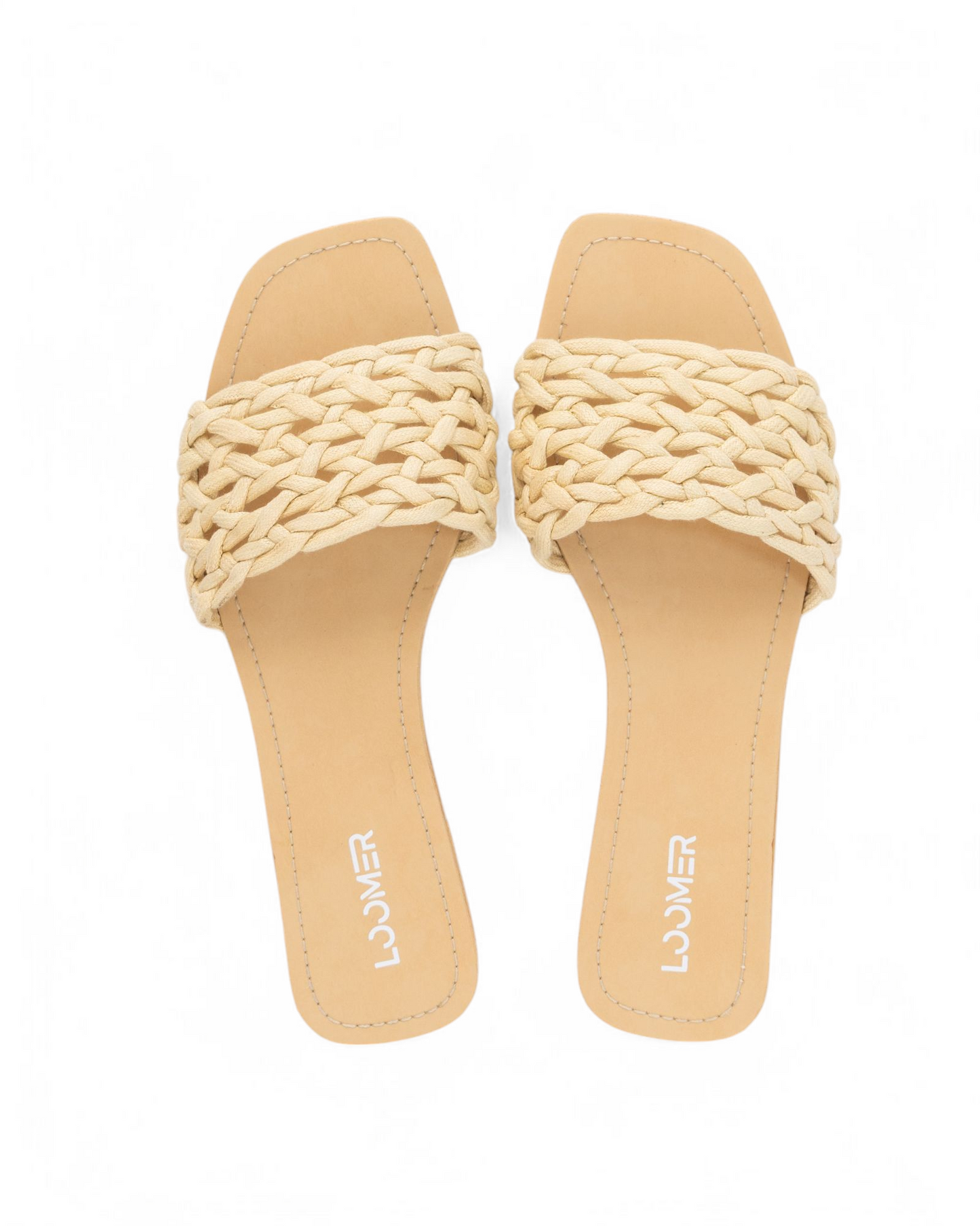 Braided slides- Beige