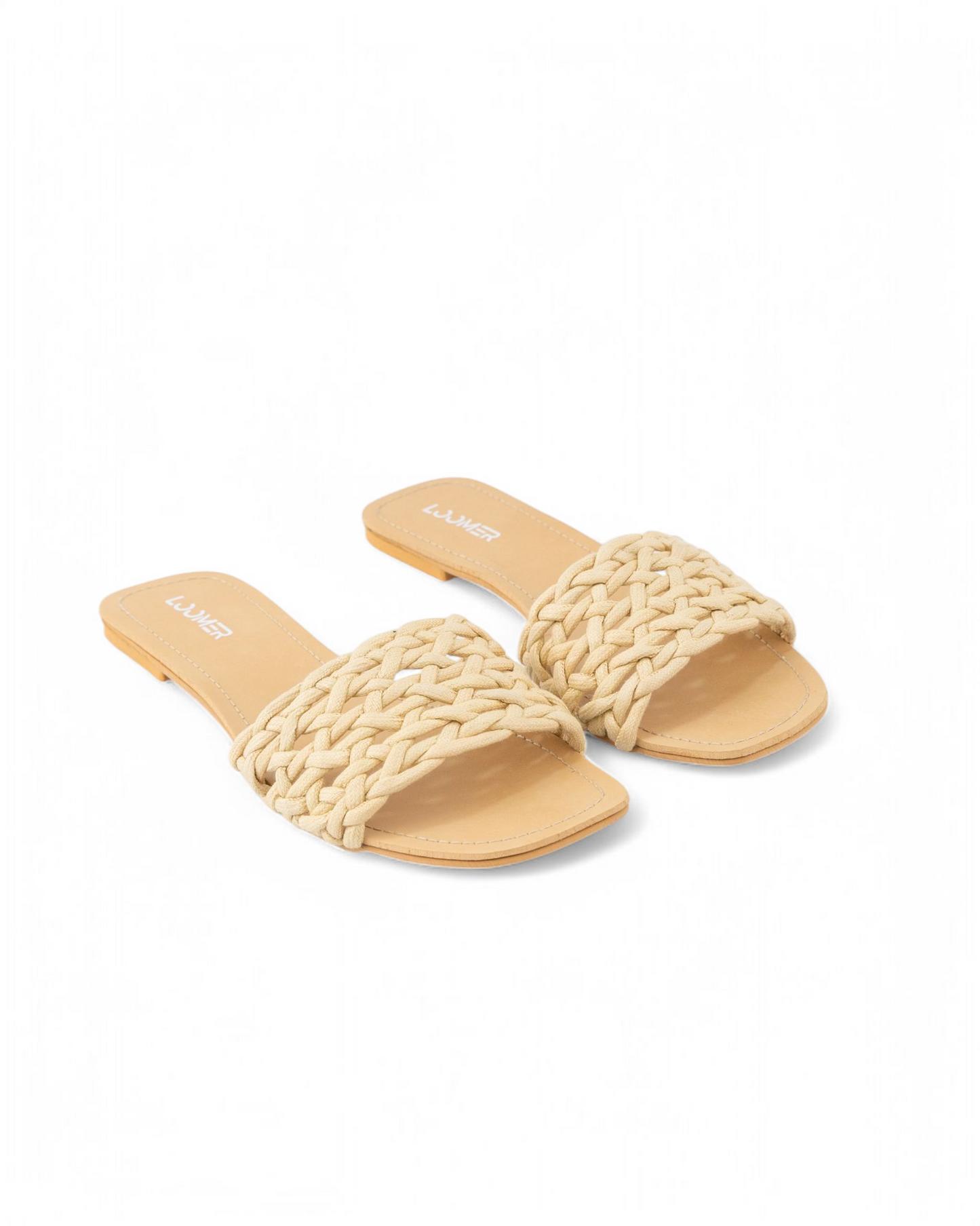 Braided slides- Beige