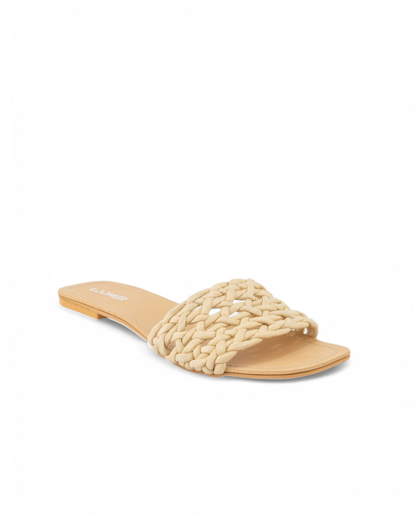 Braided slides- Beige