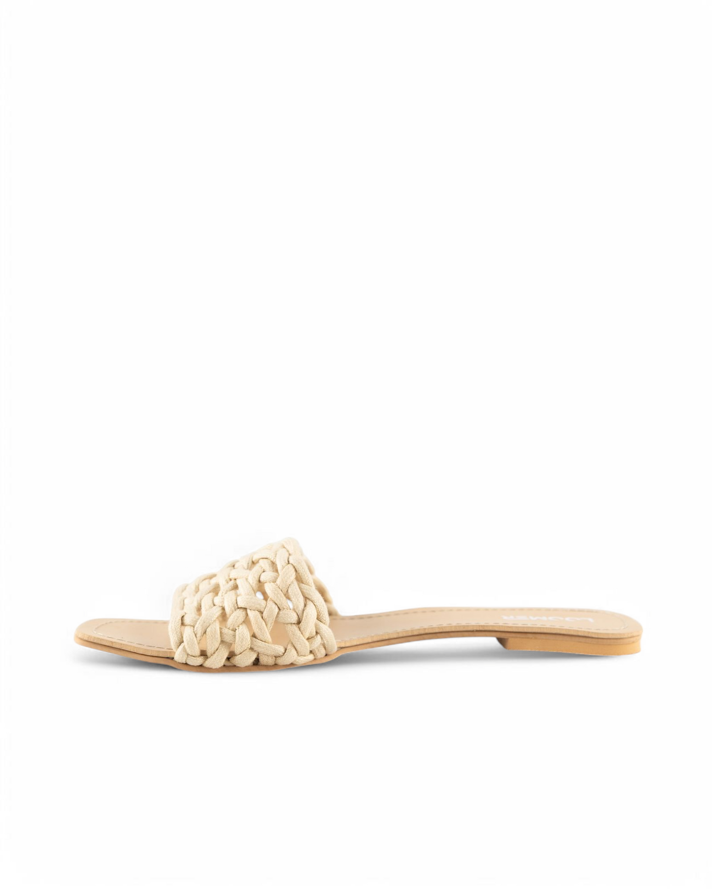 Braided slides- Beige