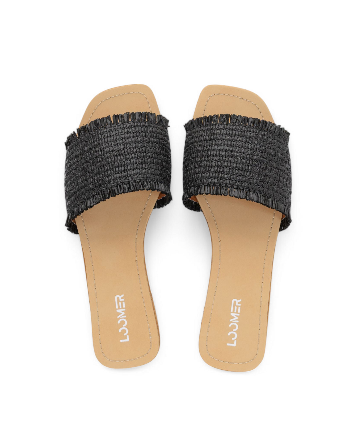 Raffia Slides - Black