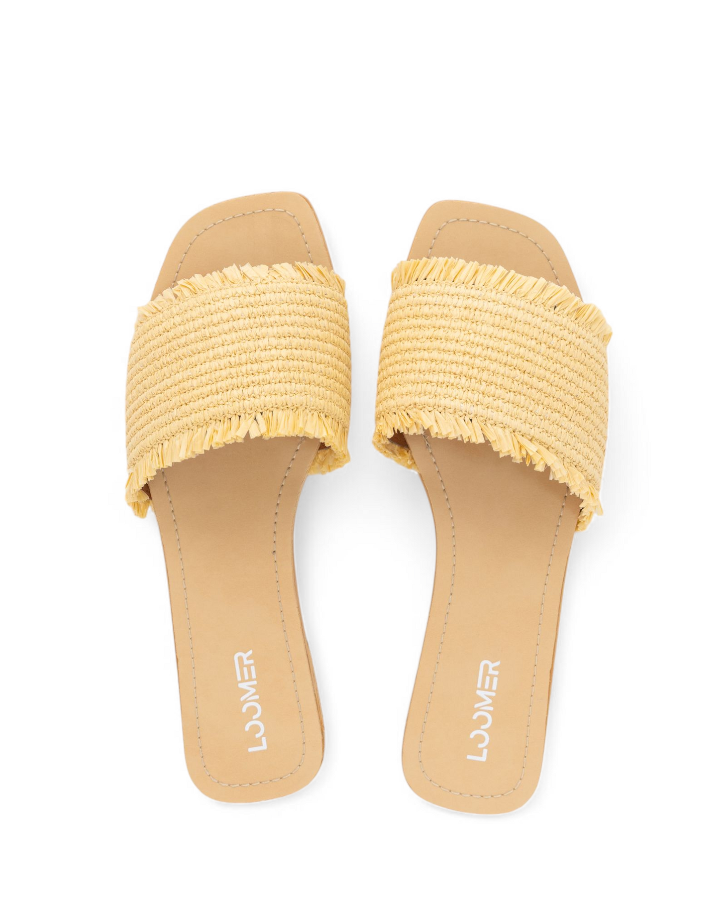 Raffia Slides - Beige
