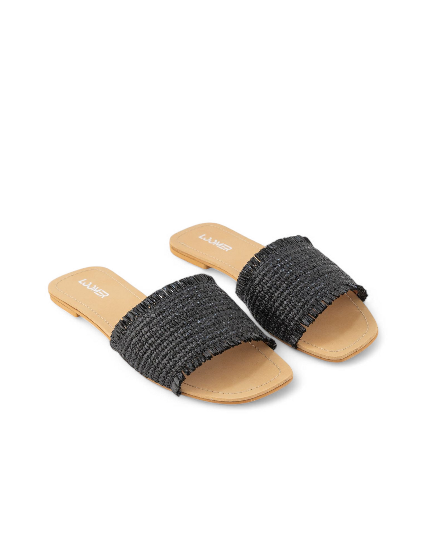 Raffia Slides - Black