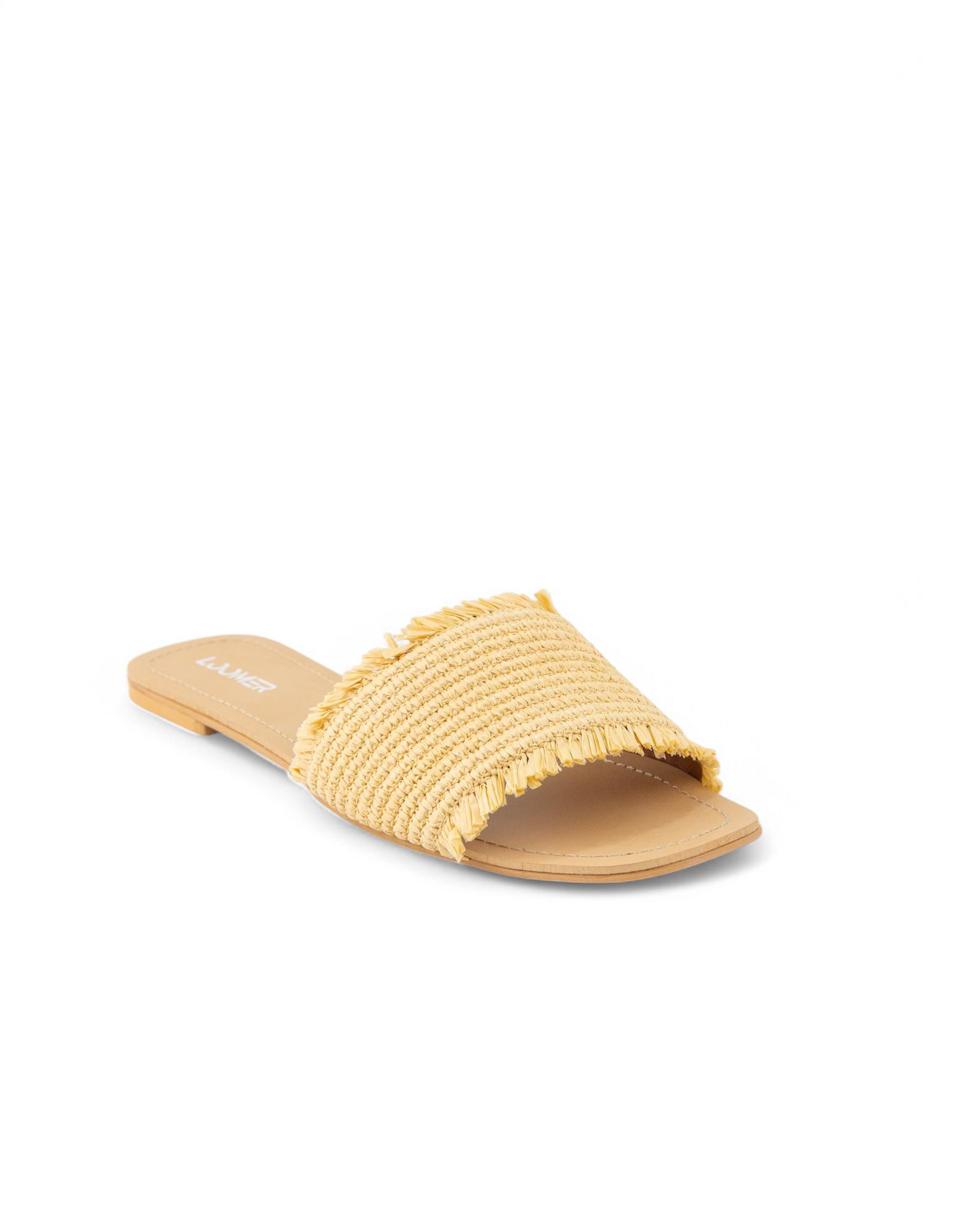 Raffia Slides - Beige