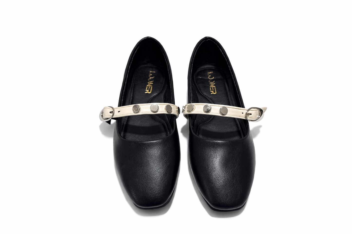 Ivy Stud Flats - Black