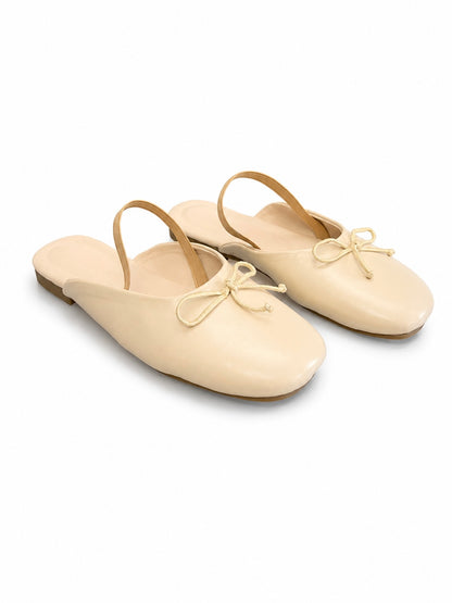 Bella Bow Mule - Beige
