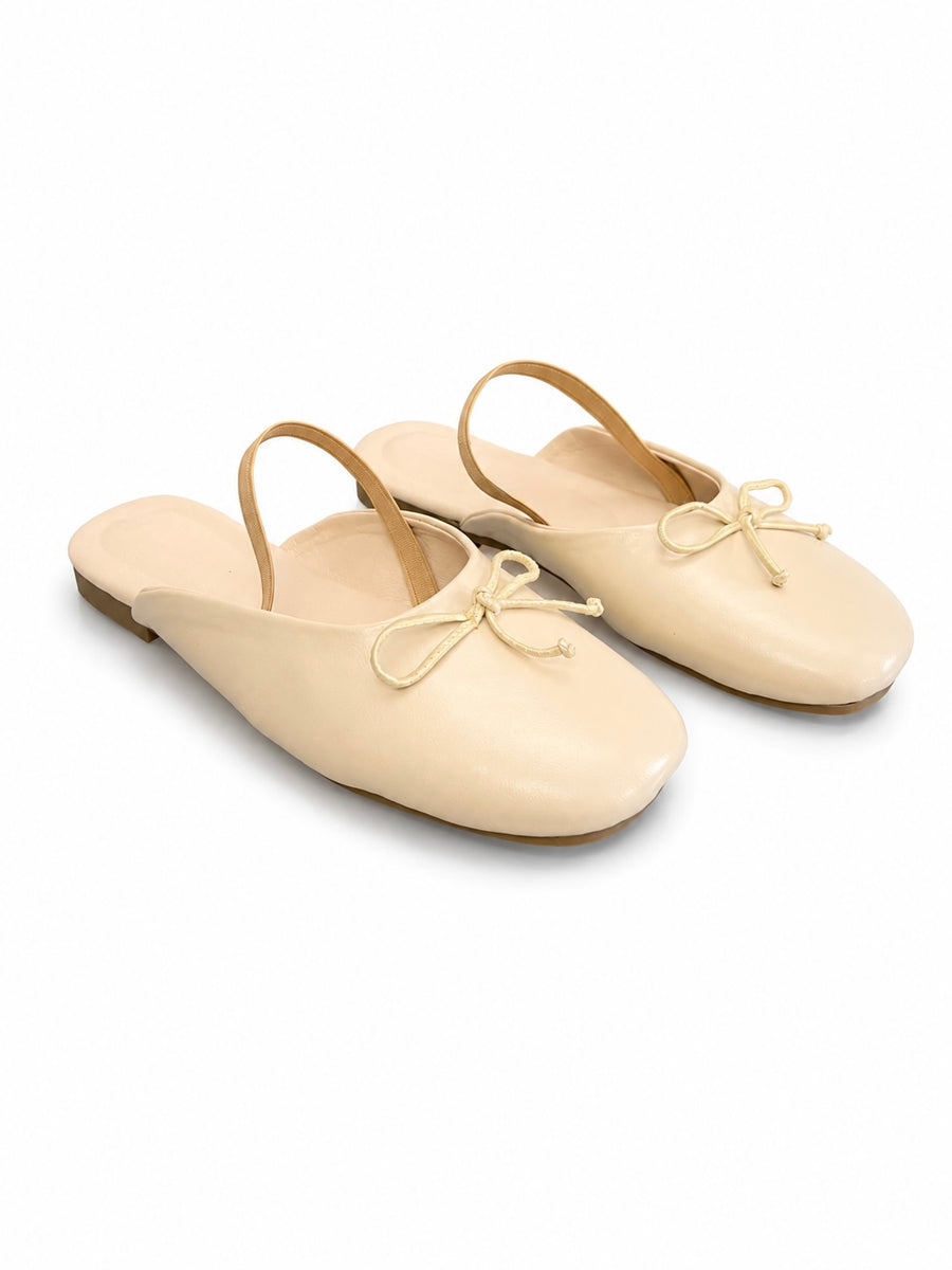 Bella Bow Mule - Beige