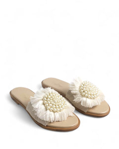 Perlaire Slides- Off-white