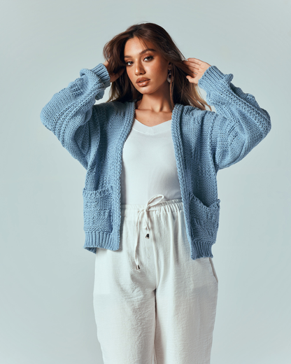 Sky Knit Pocket Cardigan