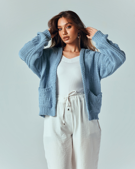 Sky Knit Pocket Cardigan
