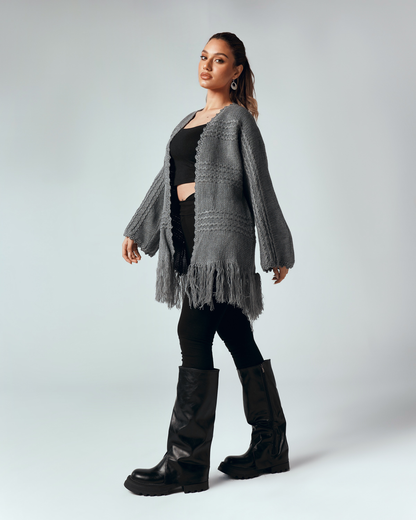 Aria Fringe Cardigan