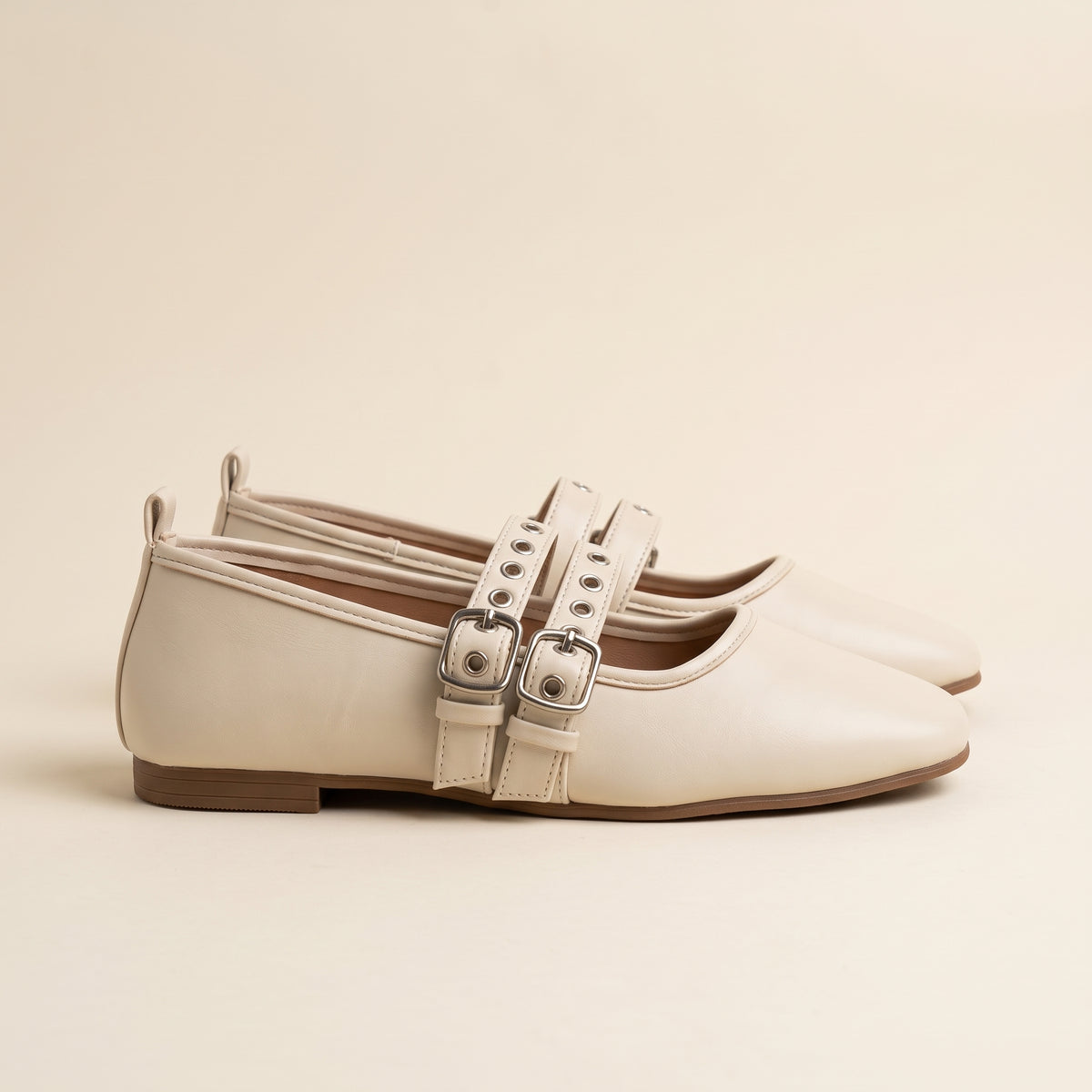 Mira Mary Janes – Beige