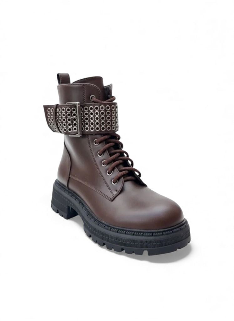 Rebel Combat Boot - Brown