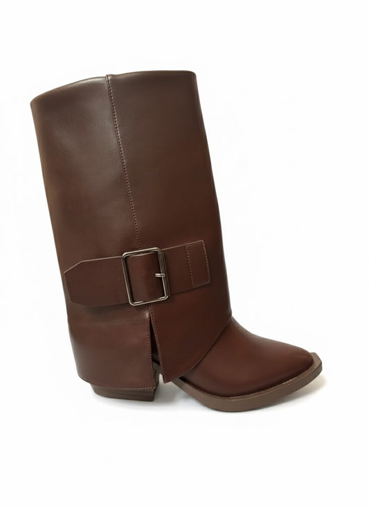 The Buckle Mid-Boot - Brown