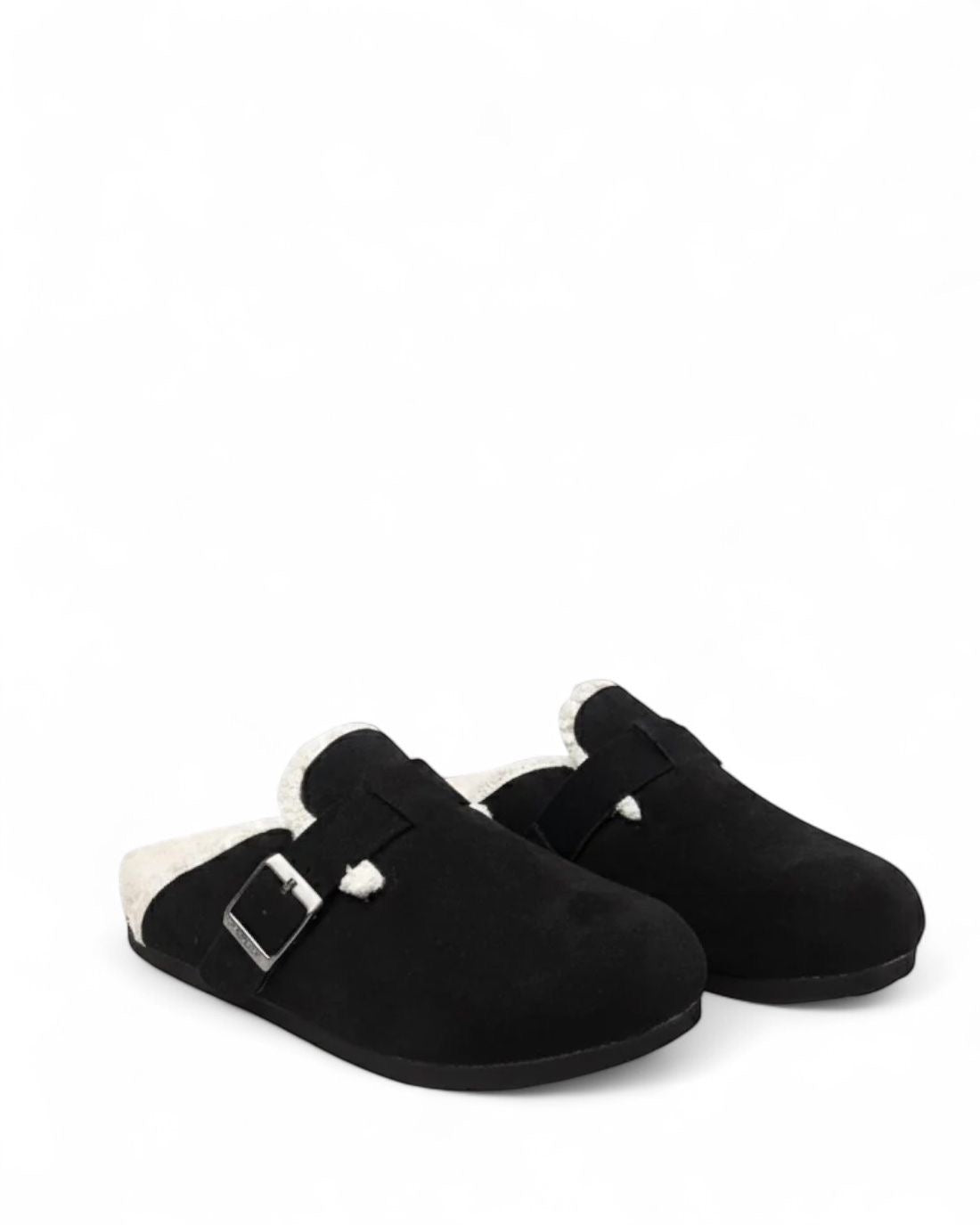 The Cozy Buckle Clogs - Black