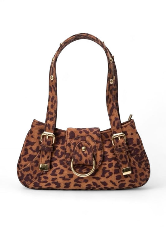 Aurelia Mini Buckle Shoulder Bag – Leopard