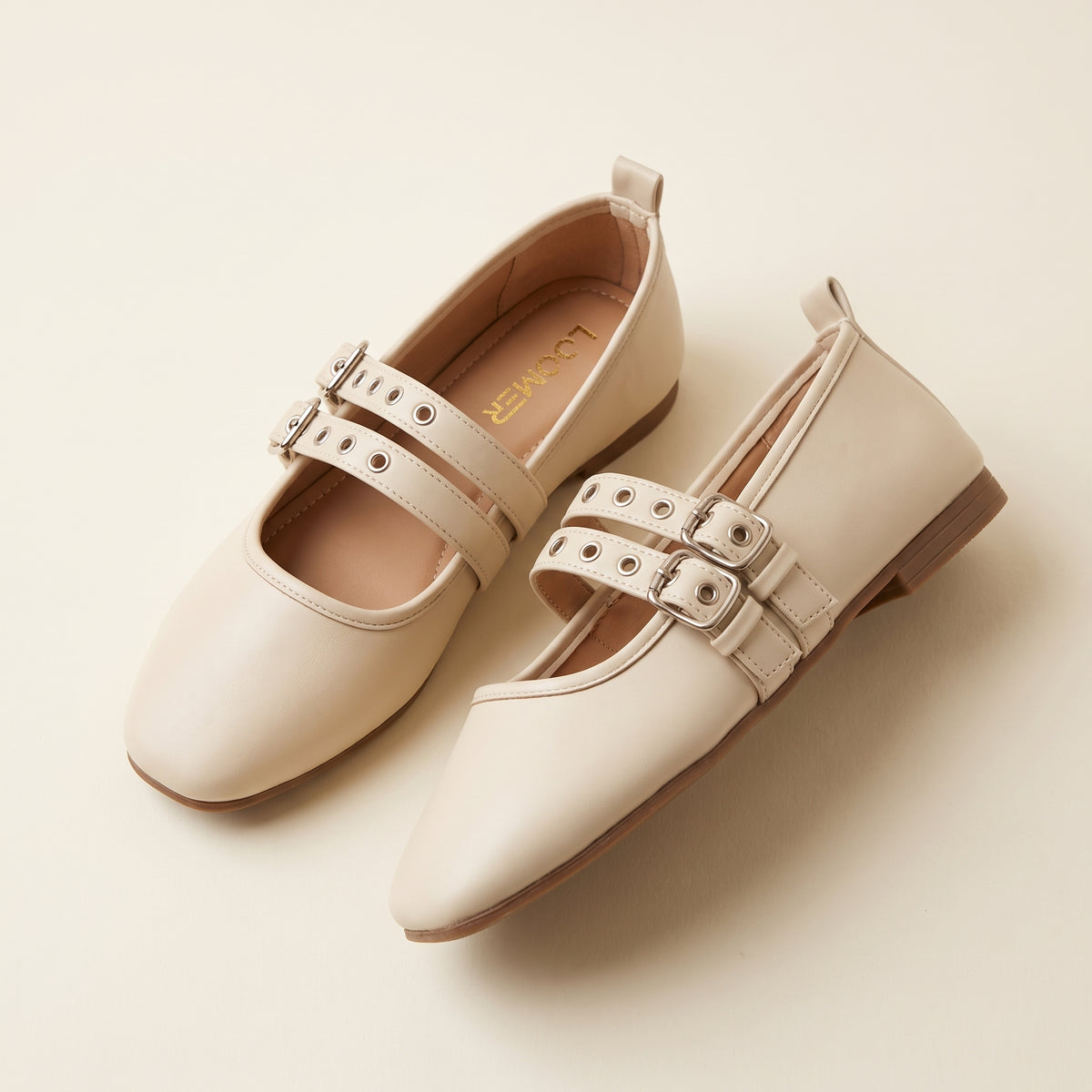 Mira Mary Janes – Beige