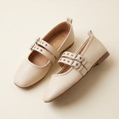 Mira Mary Janes – Beige
