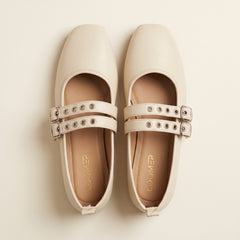 Mira Mary Janes – Beige