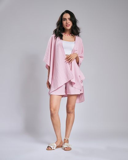 Twilight breeze linen set - pink