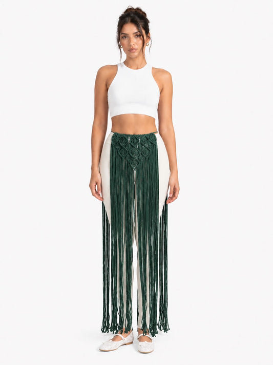 Macrame knot belt - Green