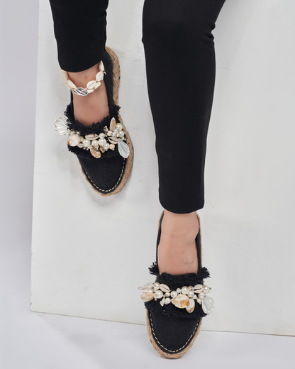 Coral way espadrilles- black