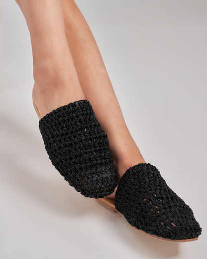 Raffia radiance - black