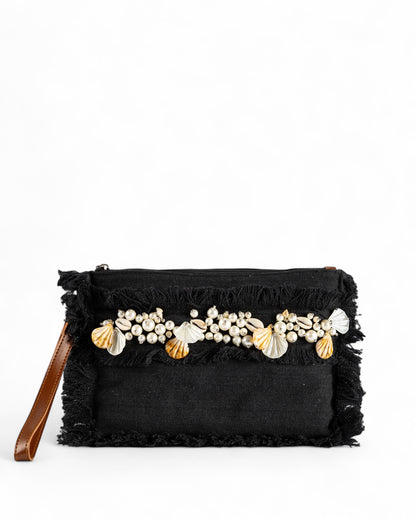 Coral way clutch - black