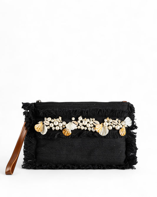 Coral way clutch - black