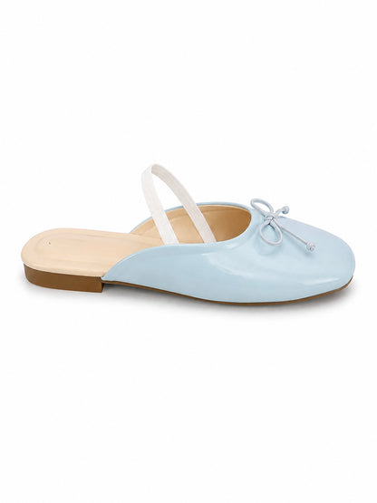 Bella Bow Mule - Light blue
