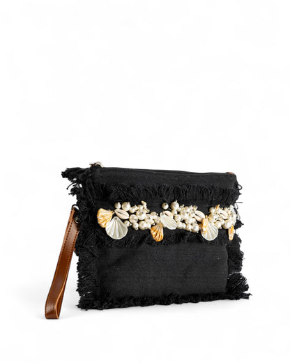 Coral way clutch - black