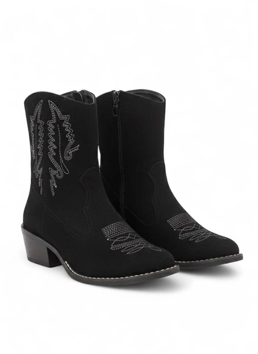Cowboy Ankle Boot - Black