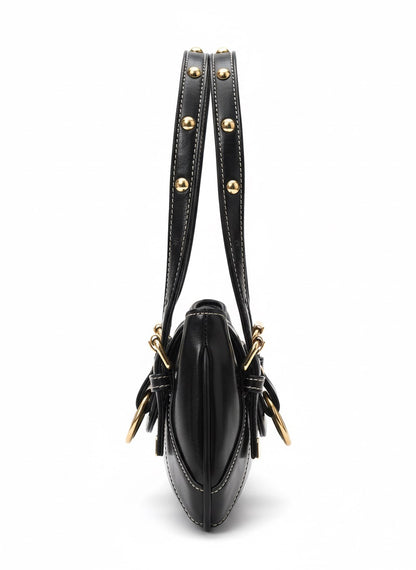 Aurelia Buckle Shoulder Bag – Black