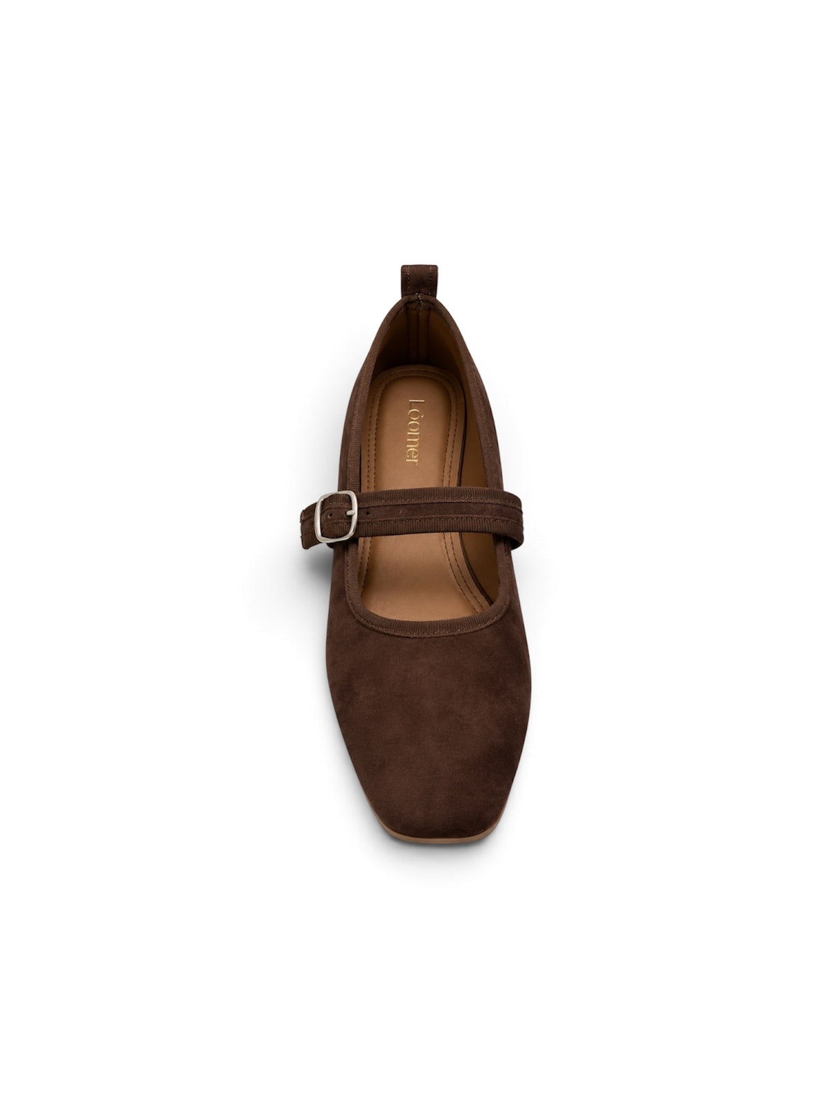 Livia Mary Jane Flats — Brown Suede