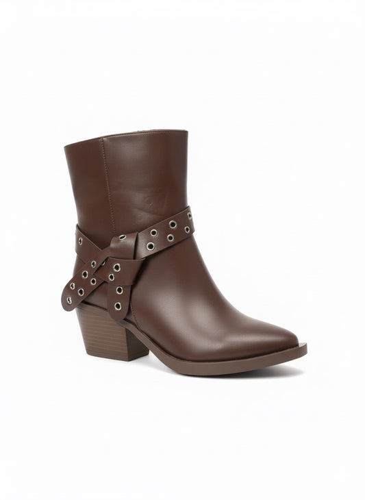Mila Ankle Boots – Brown