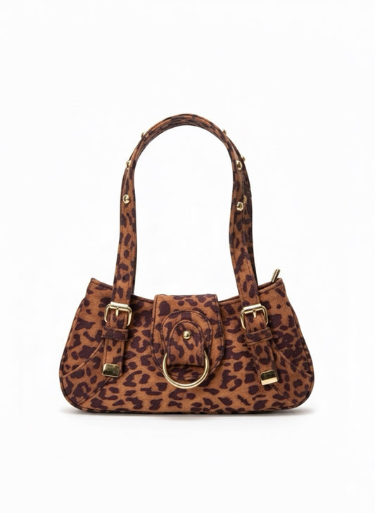Aurelia Buckle Shoulder Bag – Leopard