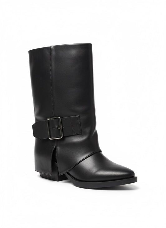 The Buckle Mid-Boot - Black