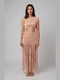 Aurora Macramé Fringe Set - Pink