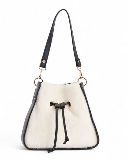 Fur dream bucket bag - Black