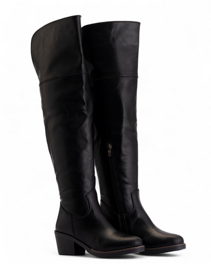 high rise boots - Black